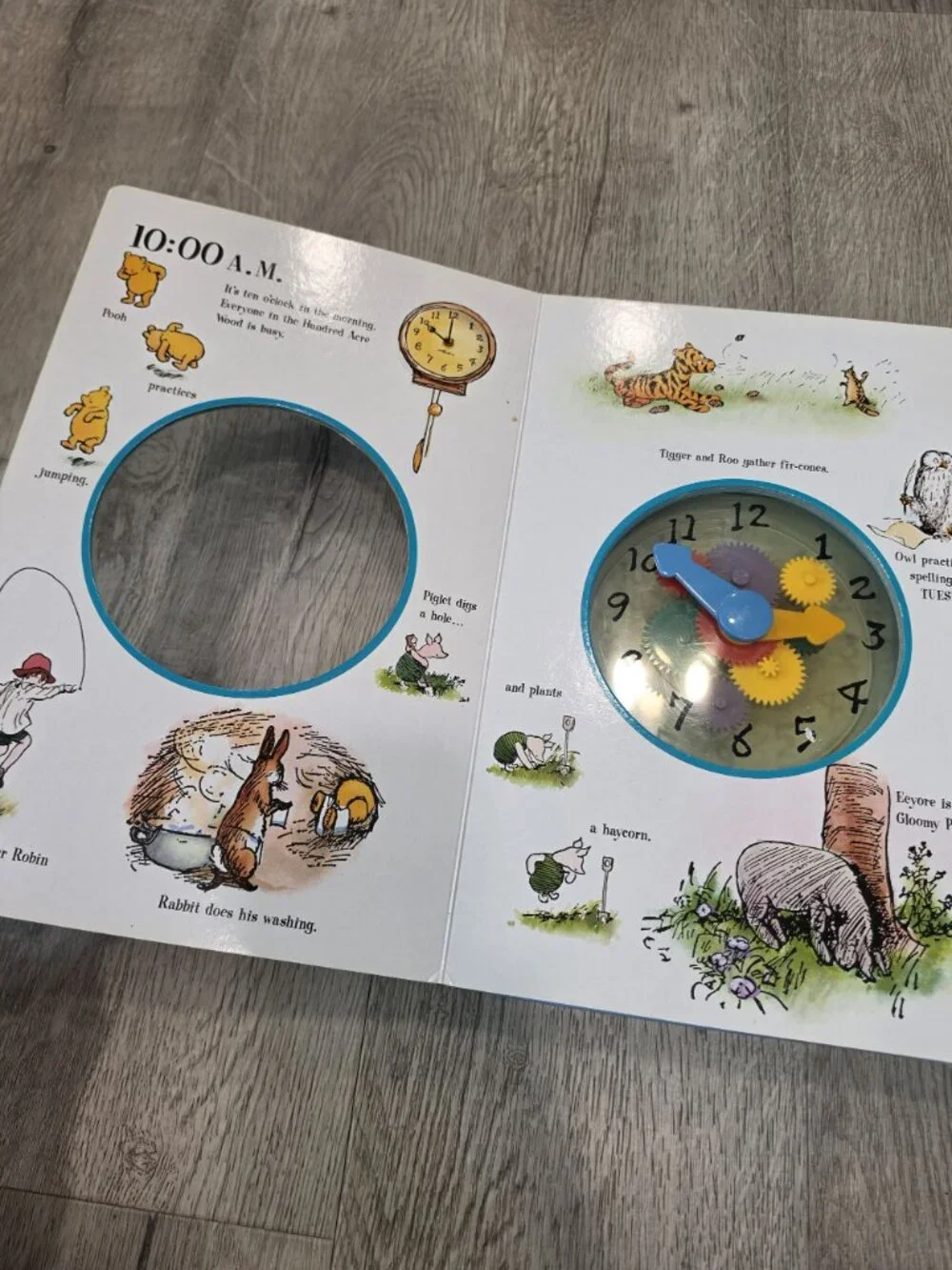 Poohs First Clock Interactive Childrens Book By A.A. Milne With Clock